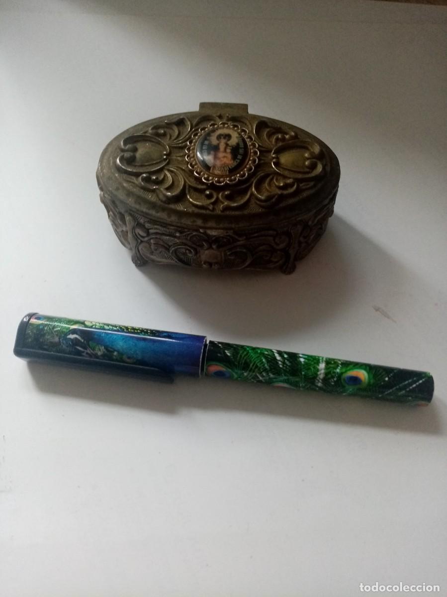 Cajas y cajitas met&aacute;licas: COFRE JOYERO DE CALAMINA TONO DORADO