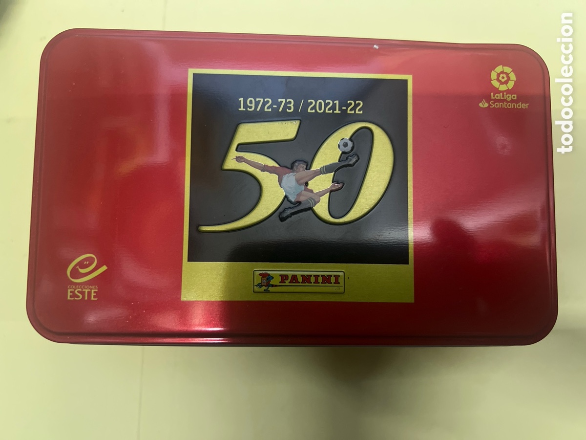 Cajas y cajitas met&aacute;licas: LATA / CAJA MET&Aacute;LICA VAC&Iacute;A EDICI&Oacute;N CONMEMORATIVA LIGA ESTE PANINI 2021 2022 21 22 1972-73 / 2021-22