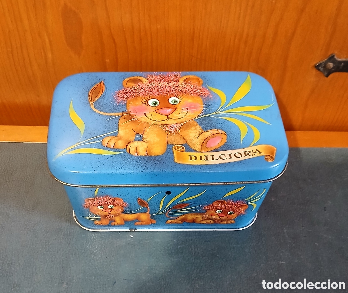 Cajas y cajitas met&aacute;licas: Caja de lat&oacute;n caramelos Dulciora, con decoraci&oacute;n infantil