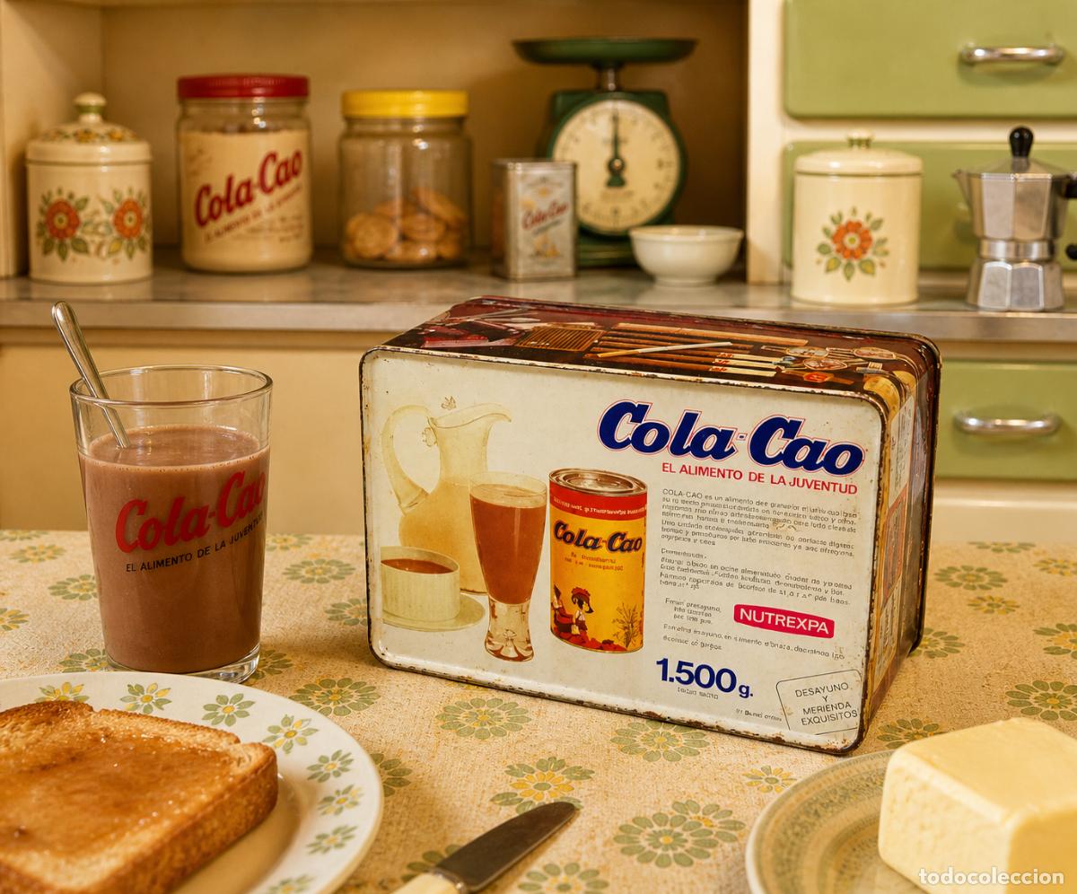 Blechdosen und Kisten: CAJA MET&Aacute;LICA DE COLA CAO, DECORADA ORIGINAL