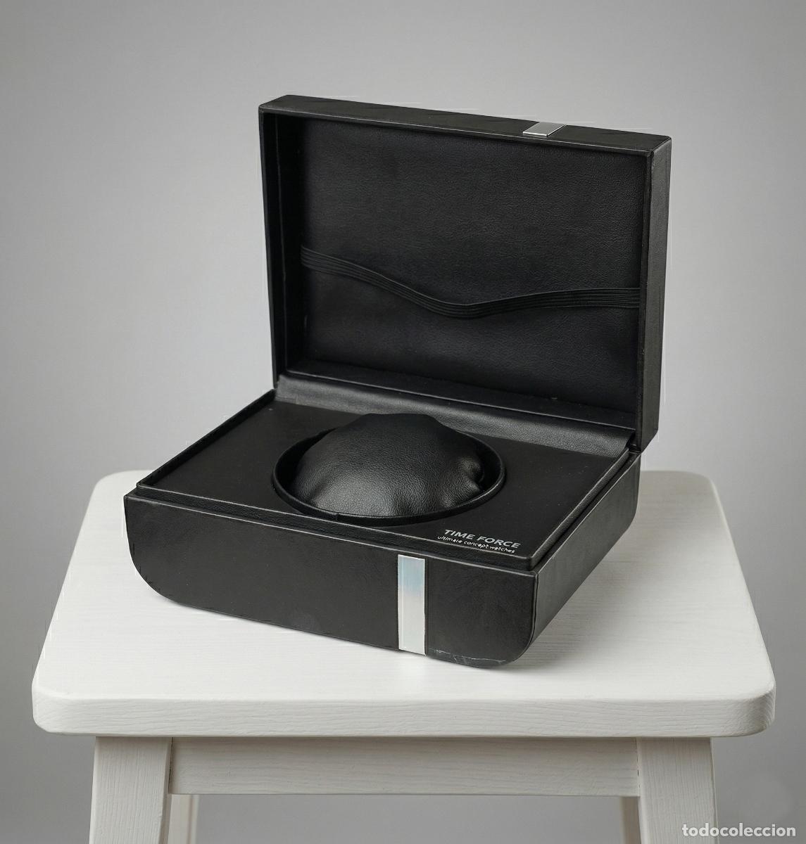 Cajas y cajitas met&aacute;licas: Estuche Reloj Time Force &ndash; Original &ndash; Negro Mate