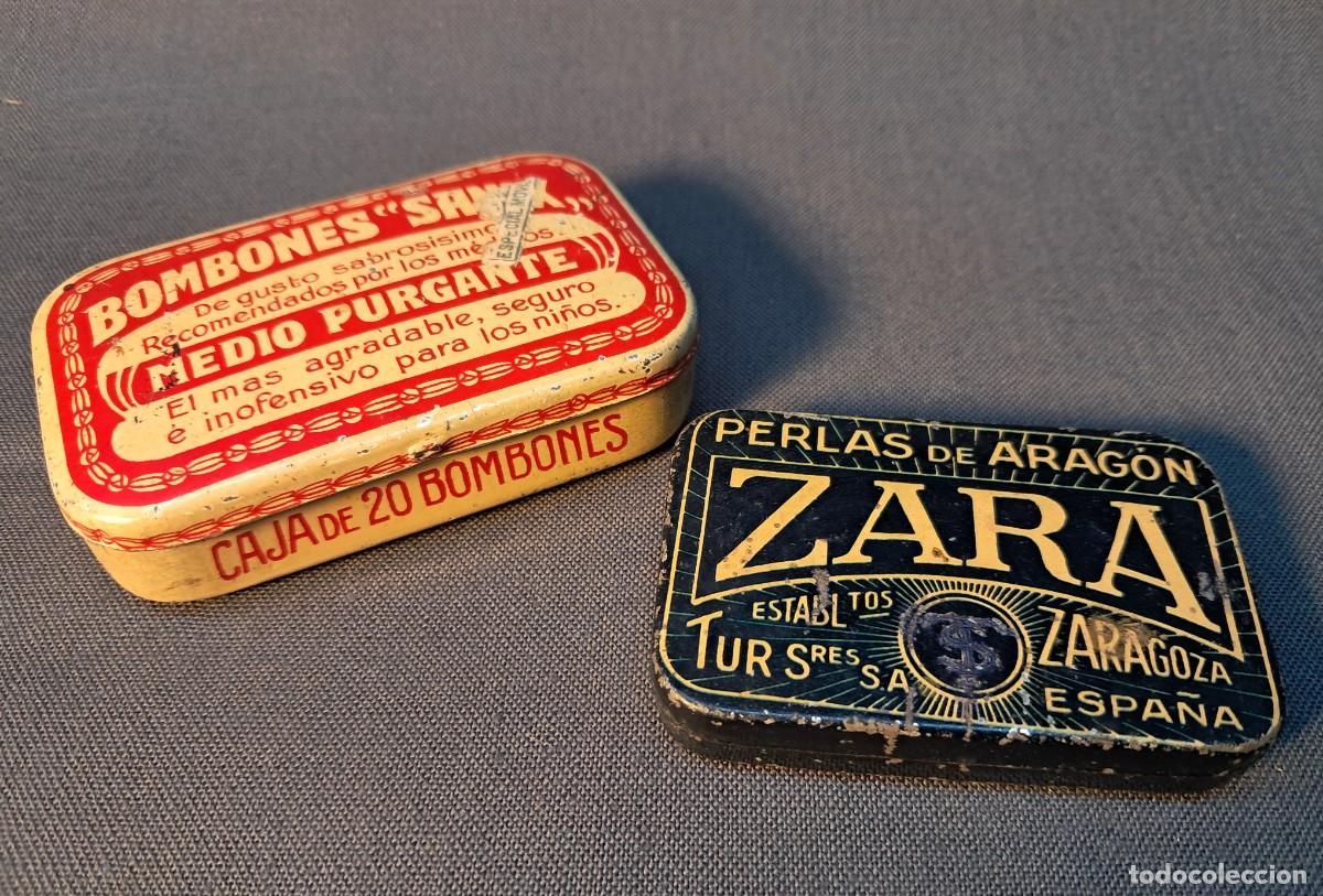 Cajas y cajitas met&aacute;licas: LOTE DOS CAJAS PASTILLAS ZARA Y SANIX