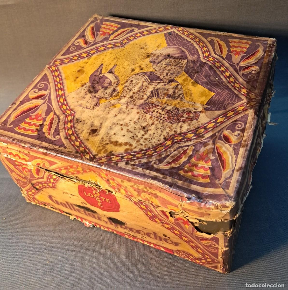 Cajas y cajitas met&aacute;licas: ANTIGUA CAJA DE GALLETAS LOSTE - Foto 6