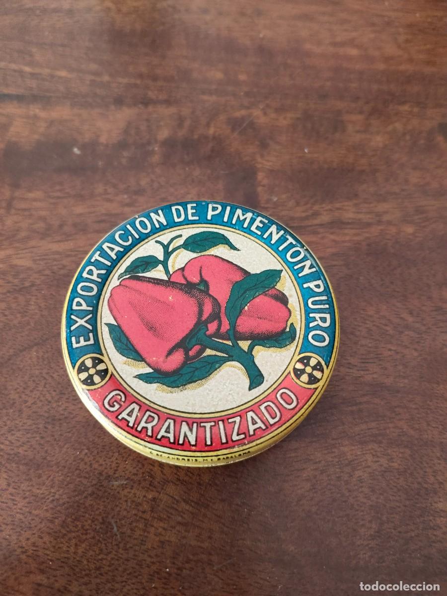 Cajas y cajitas met&aacute;licas: Cajita de Piment&oacute;n. Muy buen estado.