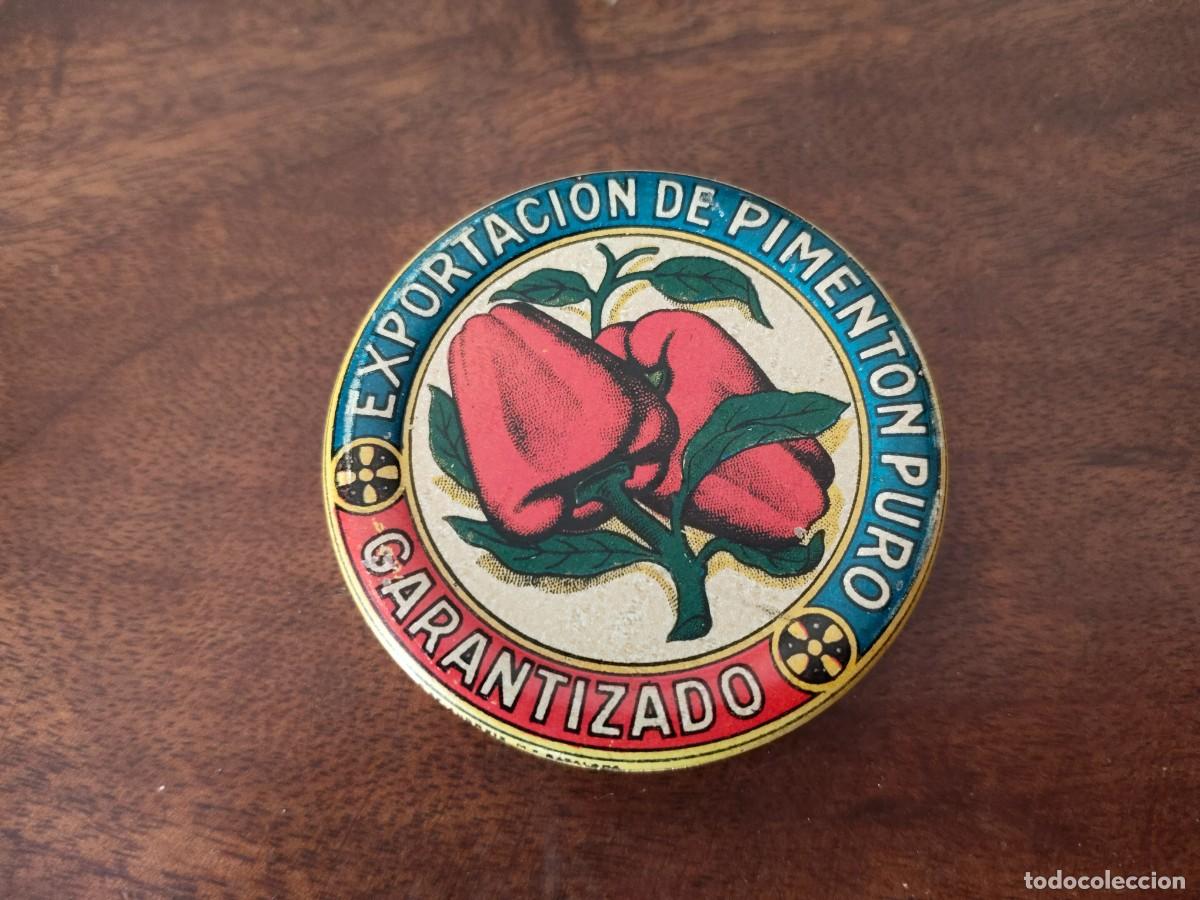 Cajas y cajitas met&aacute;licas: Cajita de Piment&oacute;n. Muy buen estado.
