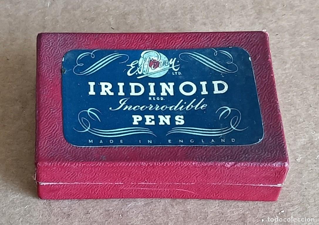 Cajas y cajitas met&aacute;licas: Caja de plumillas cart&oacute;n - vac&iacute;a IRIDINOID &ndash; PENS // Made in England