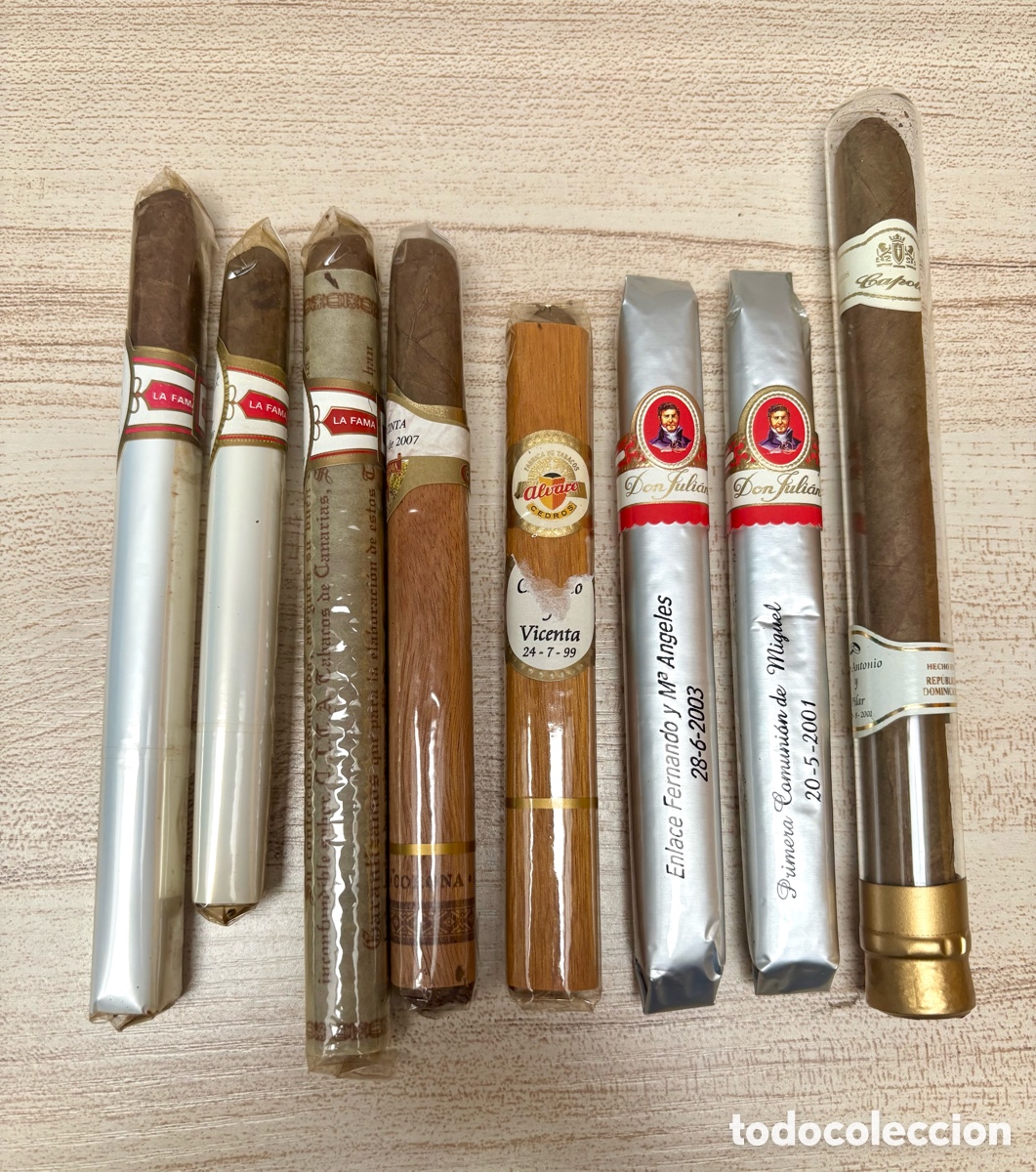 Cajas y cajitas met&aacute;licas: Lote de 8 Puros Vintage de Colecci&oacute;n (1999-2007) - Memorabilia de Eventos