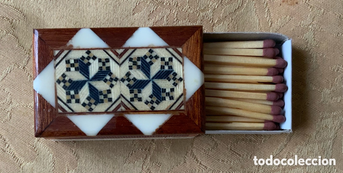 Cajas y cajitas met&aacute;licas: CAJA DE CERILLAS DE TARACEA - Foto 4