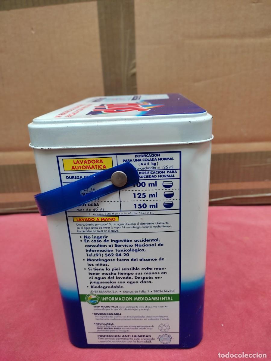 Cajas y cajitas met&aacute;licas: lata de metal de detergente Skip 2 kg - Foto 3