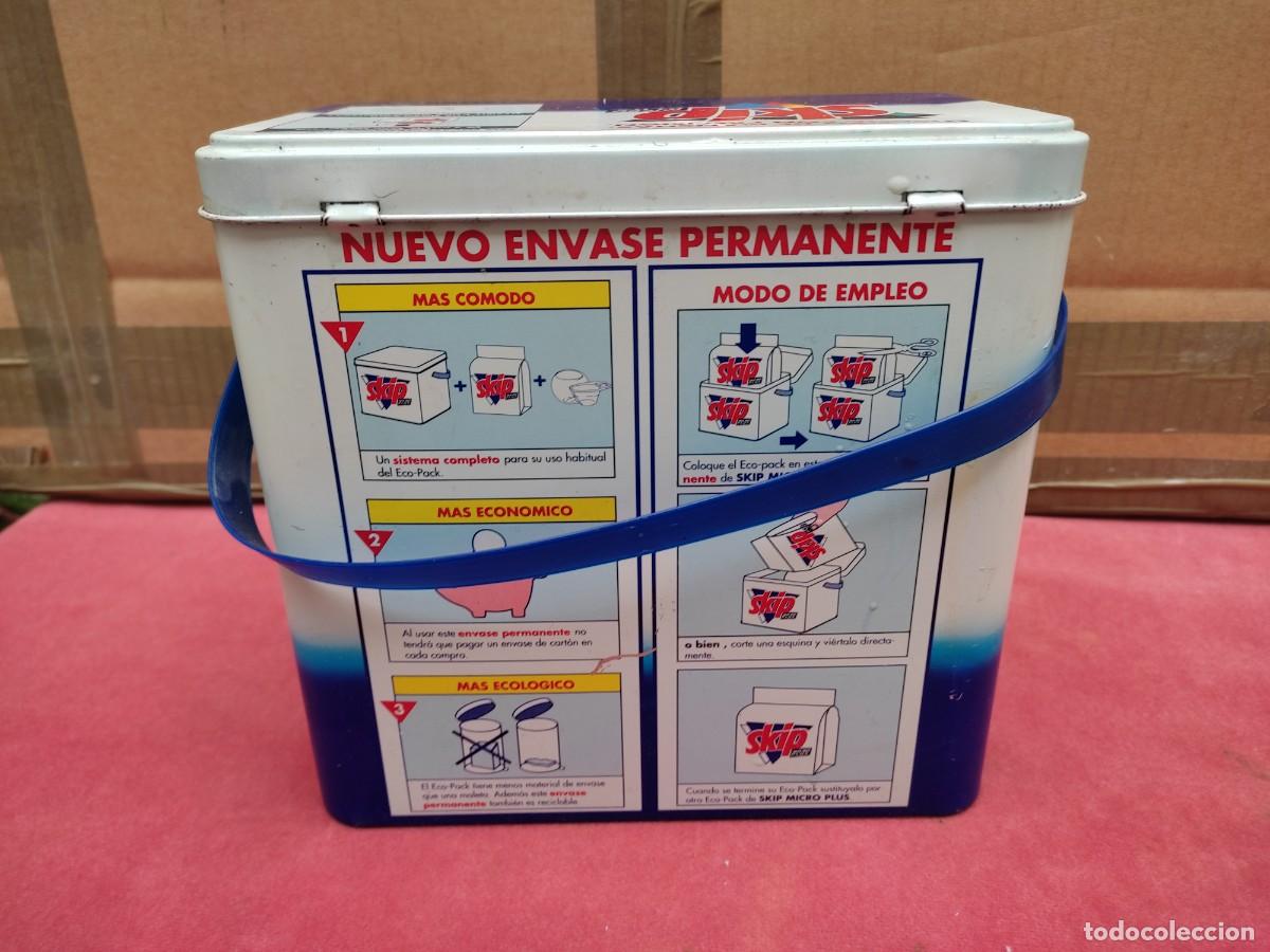 Cajas y cajitas met&aacute;licas: lata de metal de detergente Skip 2 kg - Foto 4