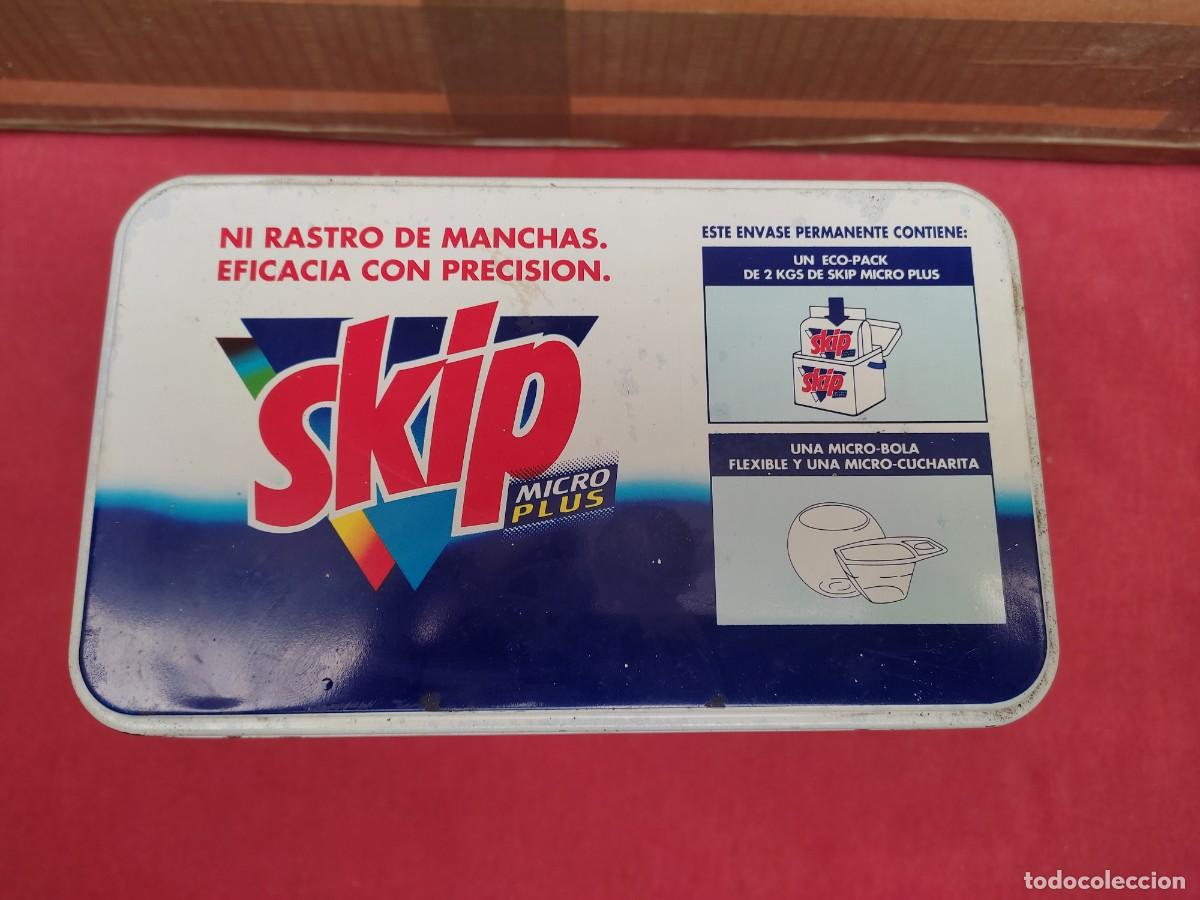 Cajas y cajitas met&aacute;licas: lata de metal de detergente Skip 2 kg - Foto 6