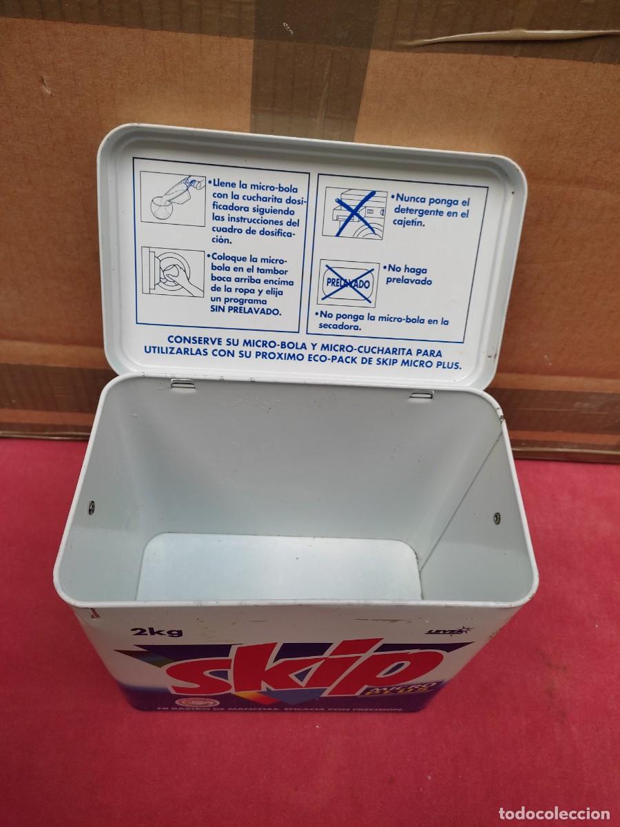 Cajas y cajitas met&aacute;licas: lata de metal de detergente Skip 2 kg - Foto 9
