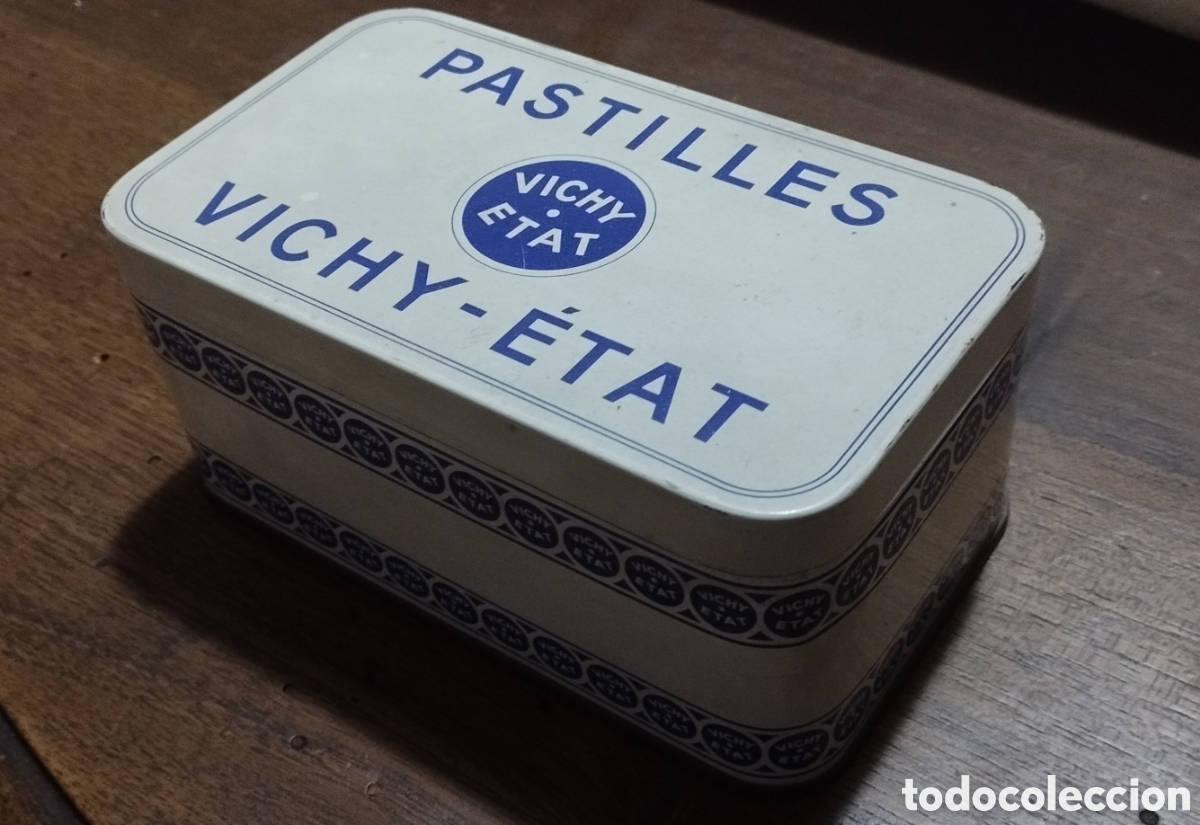 Cajas y cajitas met&aacute;licas: ANTIGUA CAJA MET&Aacute;LICA PASTILLES VICHY ETAT - ca fin A&Ntilde;OS 1960