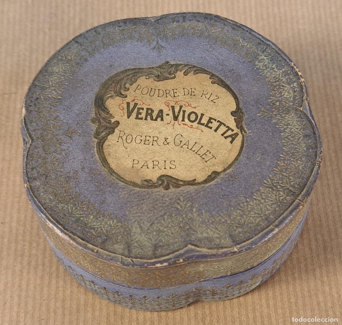 Cajas y cajitas met&aacute;licas: Caja antigua &ldquo;Poudre de Riz Vera-Violetta&rdquo; Roger & Gallet, Par&iacute;s