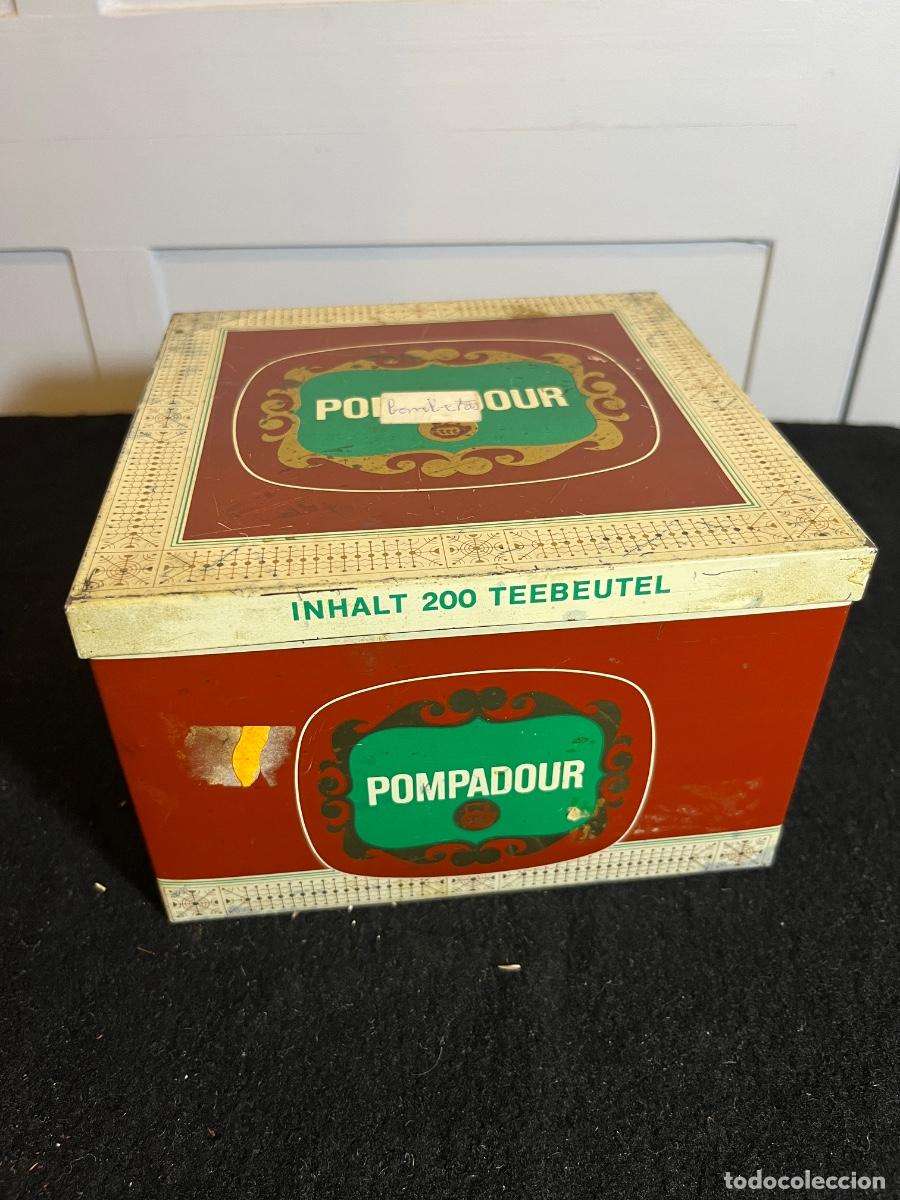 Caixas e caixinhas met&aacute;licas: Caja met&aacute;lica Pompadour vintage lata t&eacute; alemana hojalata retro a&ntilde;os 60 70