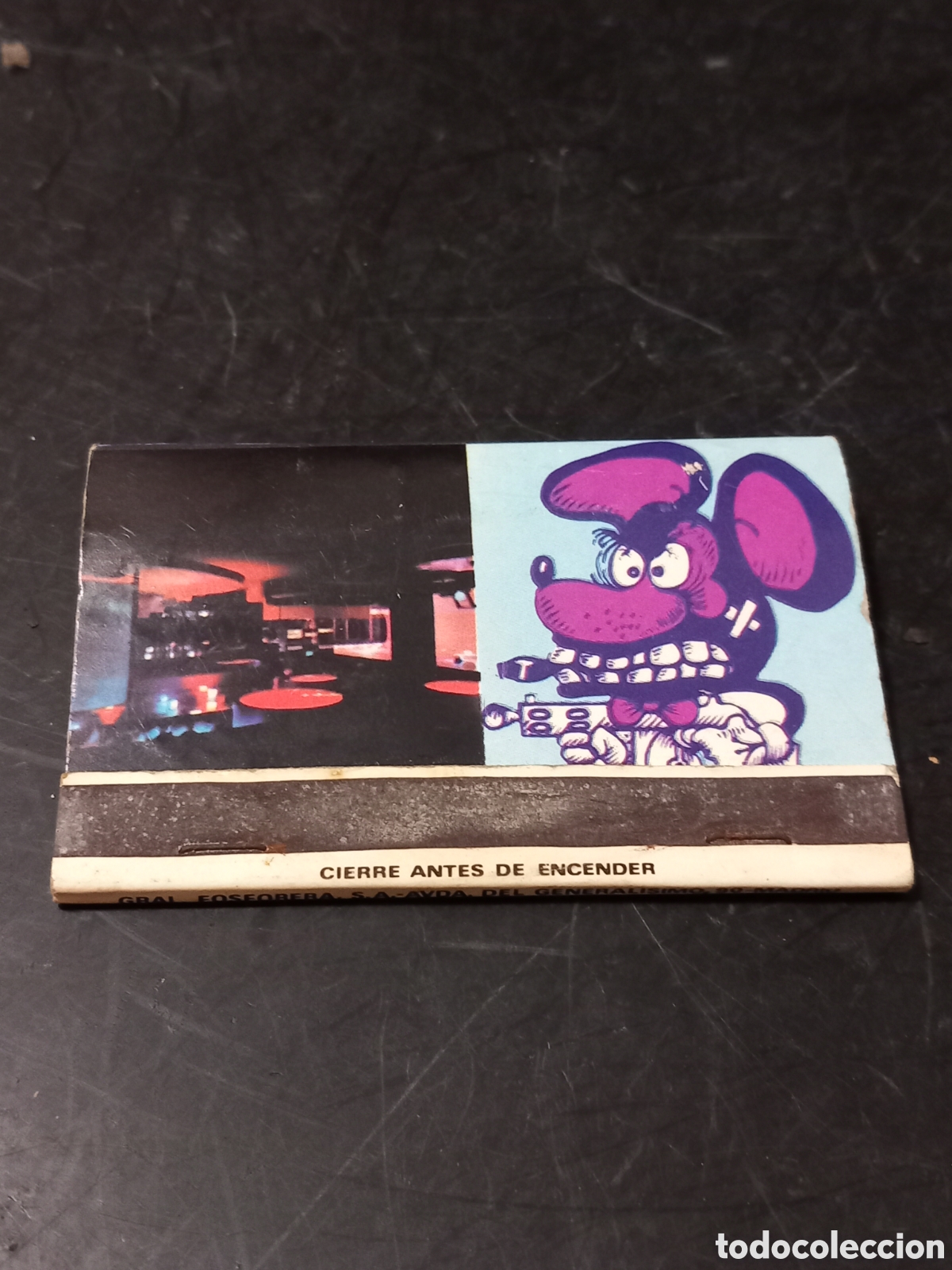 Cajas y cajitas met&aacute;licas: COMIX DISCOTECA BADALONA A&Ntilde;OS 70 CAJA DE CERILLAS CON PUBLICIDAD ORIGINAL