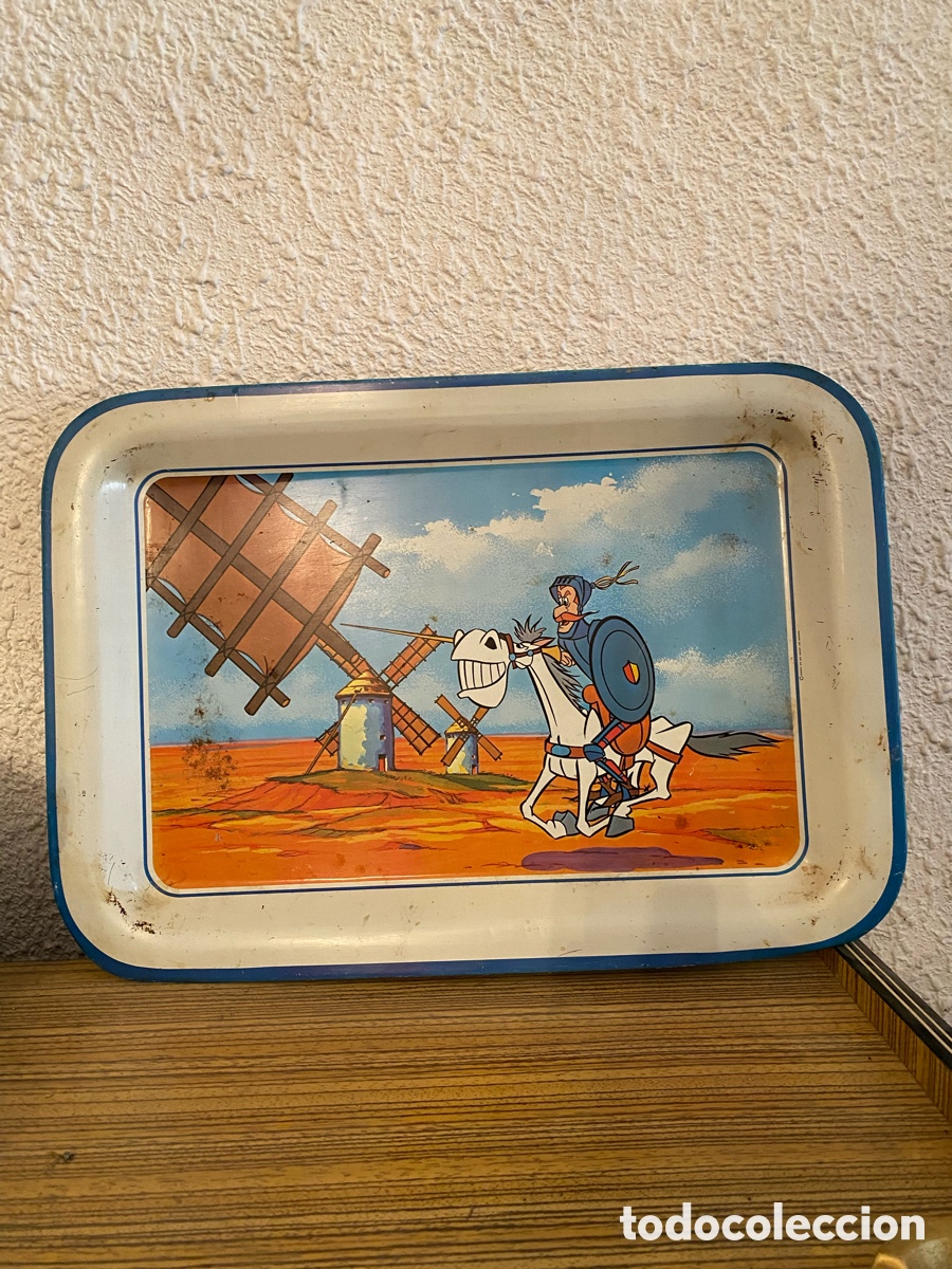Cajas y cajitas met&aacute;licas: Bandeja Don Quijote de la Mancha