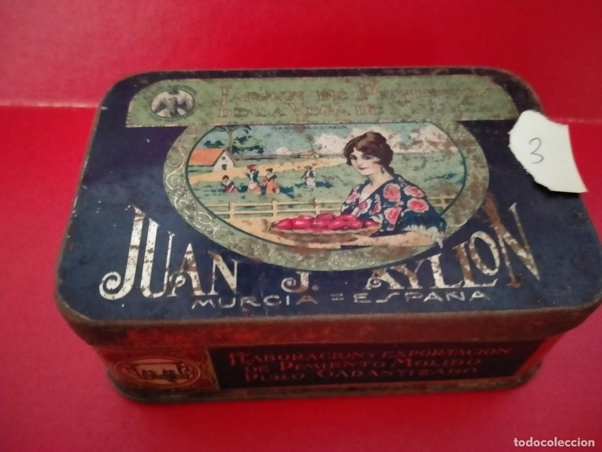Cajas y cajitas met&aacute;licas: lata de pimenton -murcia - Foto 1