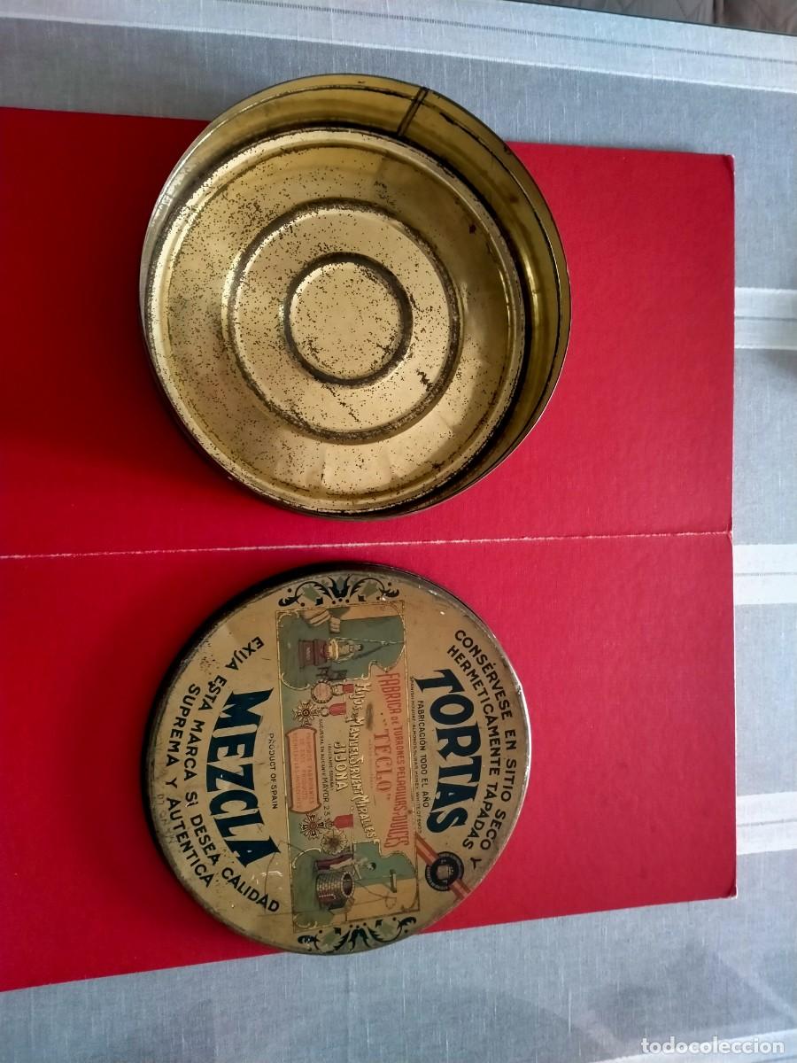 Cajas y cajitas met&aacute;licas: lata de tortas mescla jijona alicante