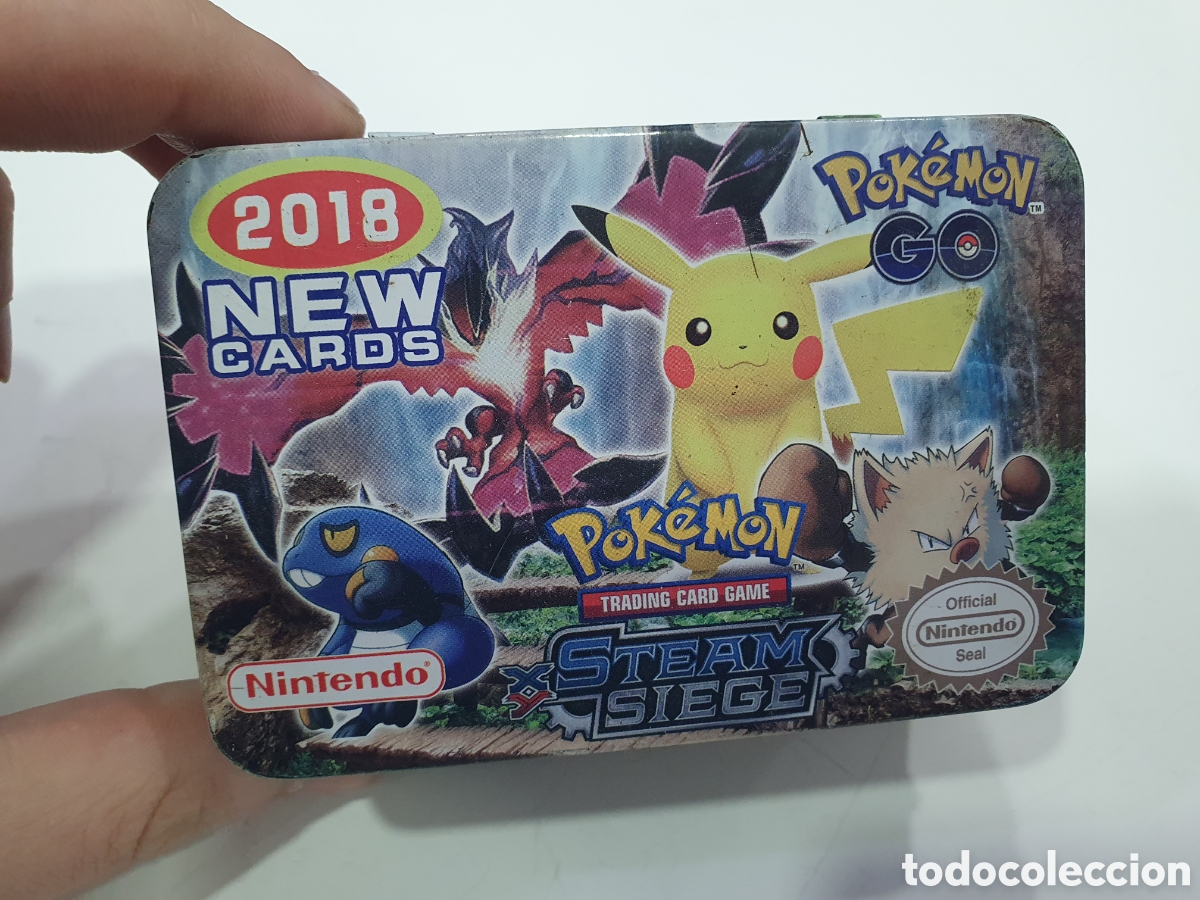 Cajas y cajitas met&aacute;licas: Caja de lata para cartas Pokemon. (L130)