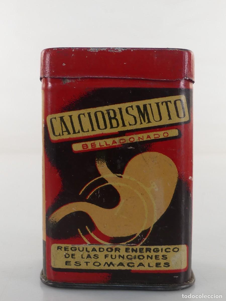 Caixas e caixinhas met&aacute;licas: ANTIGUA CAJA DE HOJALATA VACIA &ndash; CALCIO BISMUTO OBJETO DE COLECCI&Oacute;N