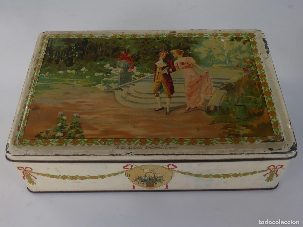 Caixas e caixinhas met&aacute;licas: ANTIGUA CAJA DE HOJALATA &ndash; GALLETAS Y BIZCOCHOS HIJOS DE P.SOLSONA