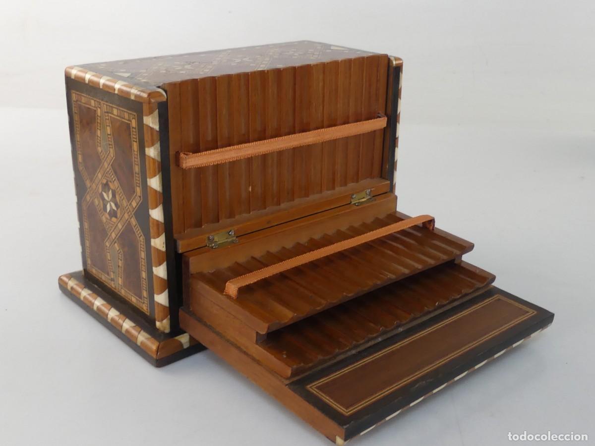 Caixas e caixinhas met&aacute;licas: CAJA DE MADERA ESTILO GRANADINO PARA GUARDAR TABACO