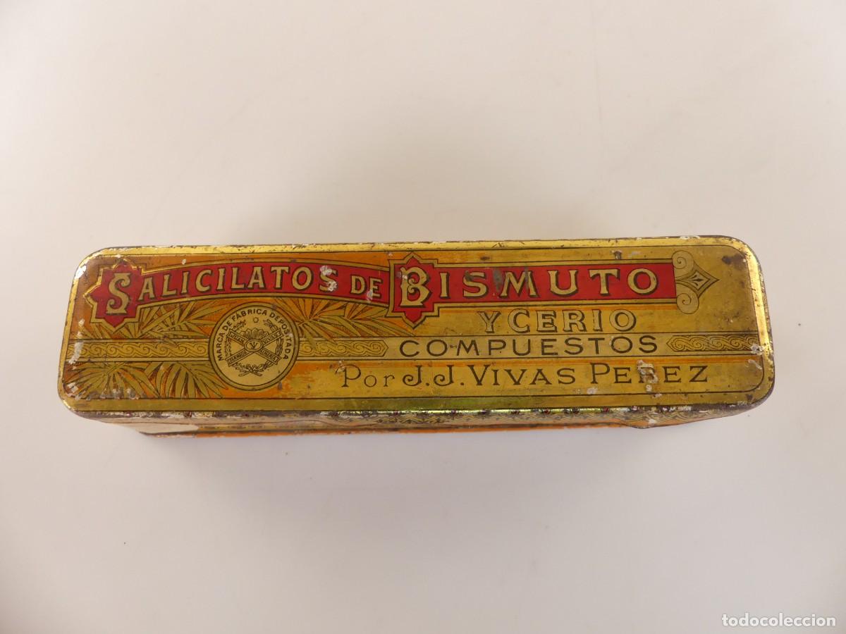 Blechdosen und Kisten: ANTIGUA CAJA DE HOJALATA SALICILATOS DE BISMUTO Y CERIO - OBJETO DE COLECCI&Oacute;N