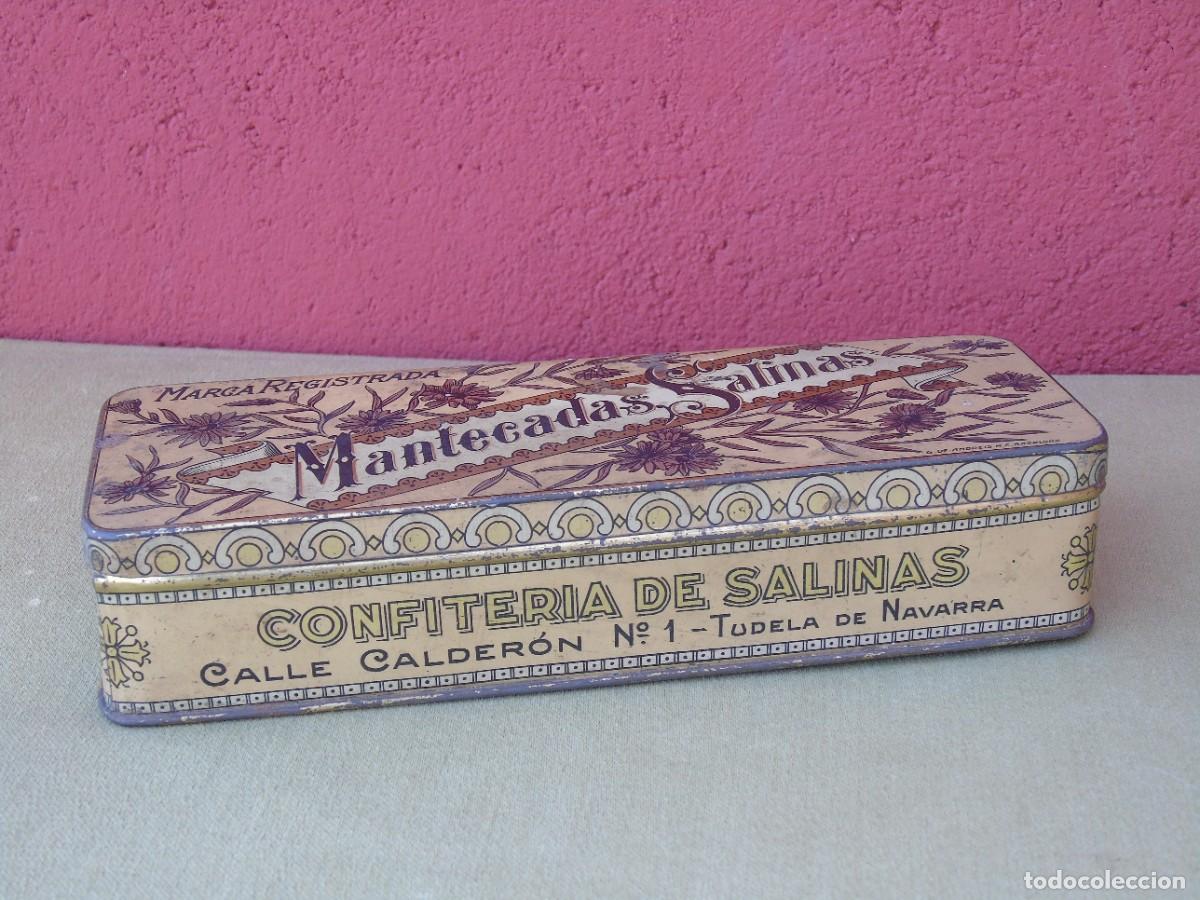 Caixas e caixinhas met&aacute;licas: ANTIGUA CAJA MET&Aacute;LICA. MANTECADAS DE TUDELA (NAVARRA)