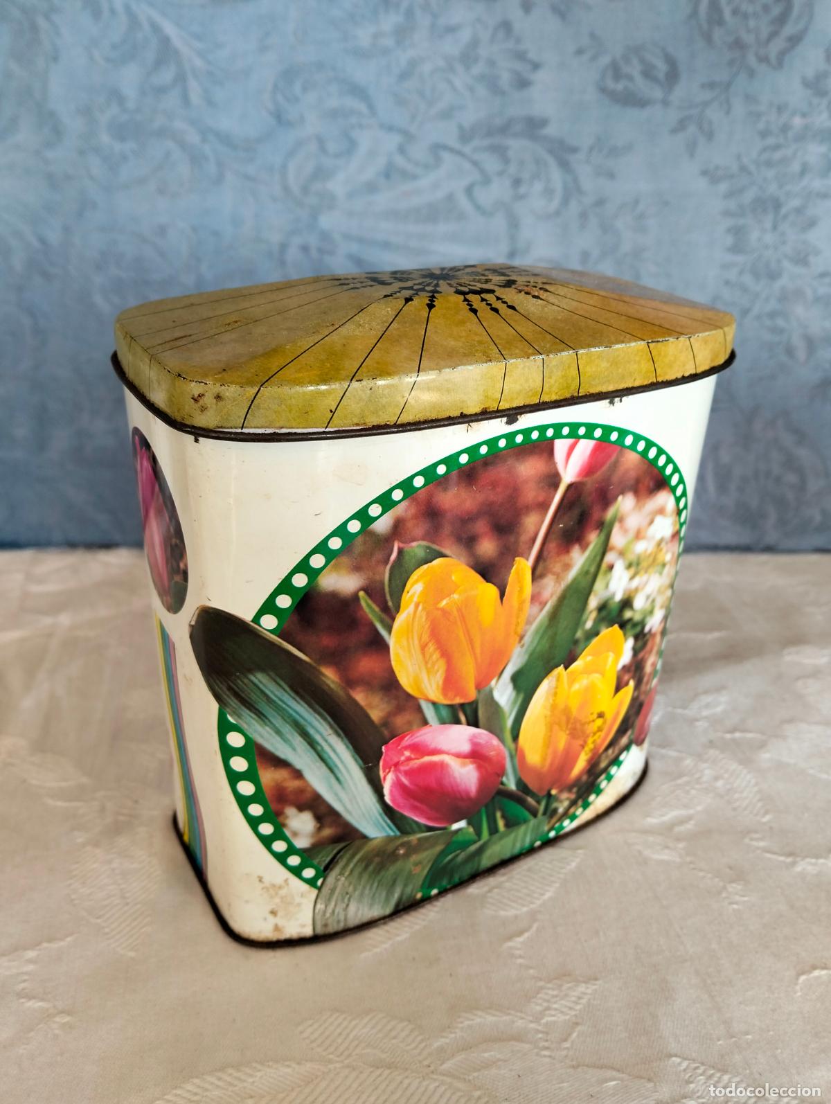 Cajas y cajitas met&aacute;licas: Caja de metal lata Sultana cao cacao familiar en polvo vintage chocolates la Cibeles a&ntilde;os 70-80