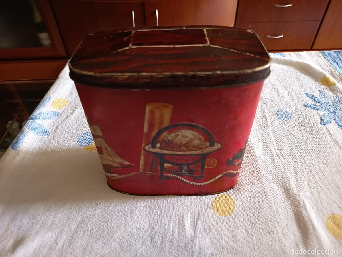 Cajas y cajitas met&aacute;licas: LATA ANTIGUA DE CHOCOLATE CIBEL CAO