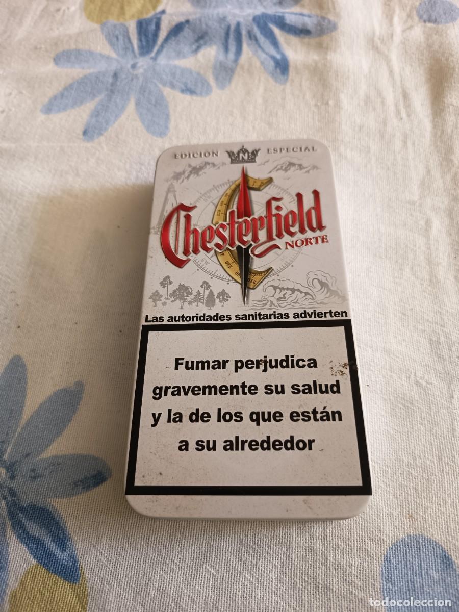 Cajas y cajitas met&aacute;licas: CAJA METALICA DE CIGARRILLOS CHESTERFIELD VACIA