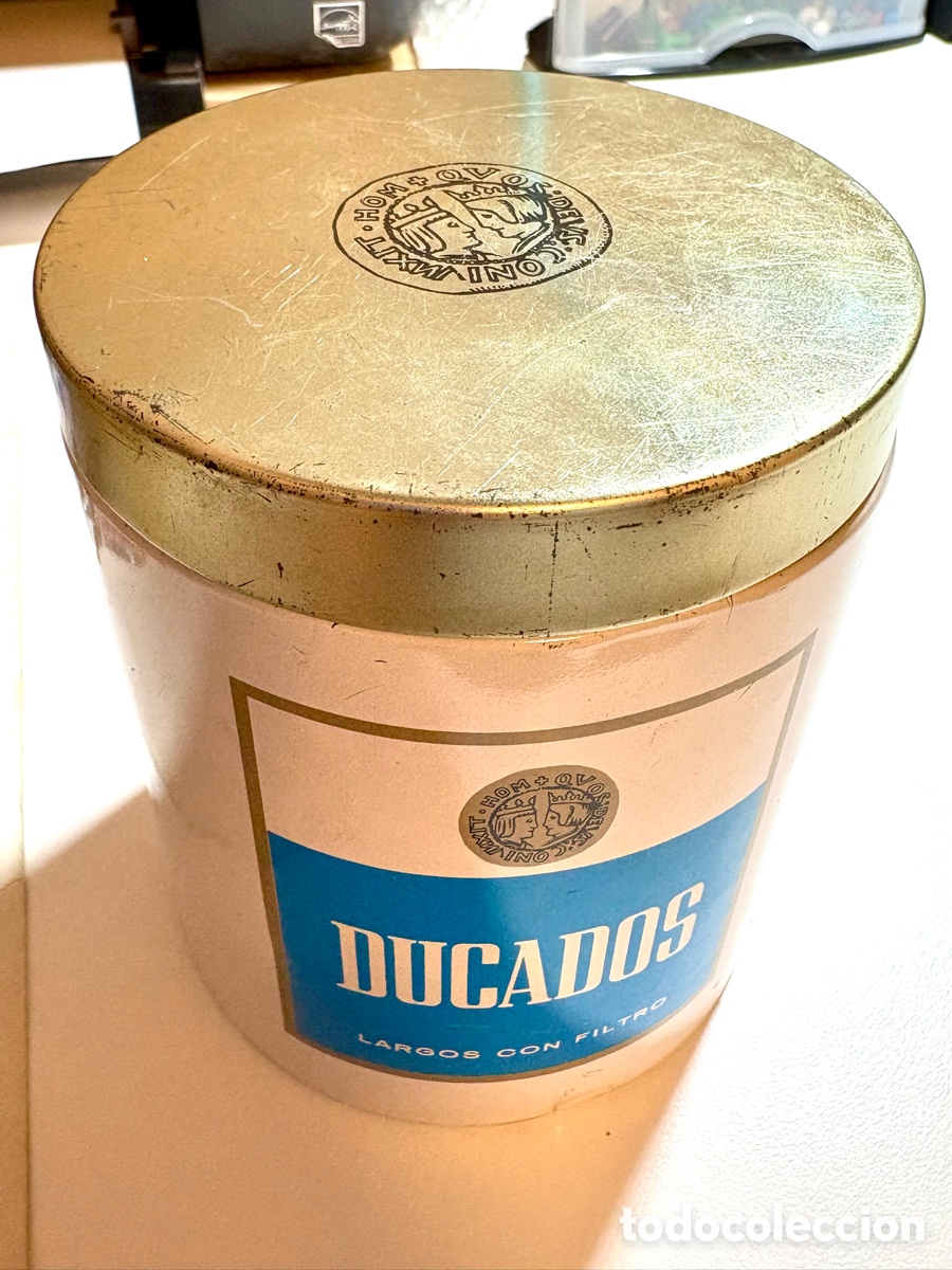 Cajas y cajitas met&aacute;licas: VINTAGE CAJA MET&Aacute;LICA DUCADOS A&Ntilde;O 1960 . TABACO 100 CIGARROS VAC&Iacute;A . CIGARRILLOS