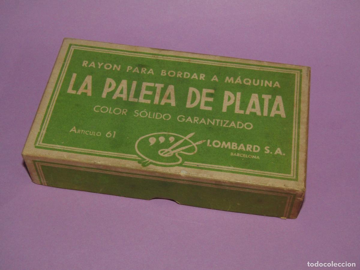 Cajas y cajitas met&aacute;licas: Antigua Caja Vac&iacute;a de Ray&oacute;n LA PALETA DE PLATA de LOMBARD