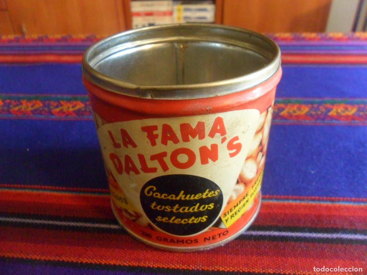 Cajas y cajitas met&aacute;licas: A&Ntilde;OS 70 BOTE LA FAMA DALTON'S CACAHUETES TOSTADOS SELECTOS 200 GRAMOS. EMPAQUETADOS EN INGLATERRA.