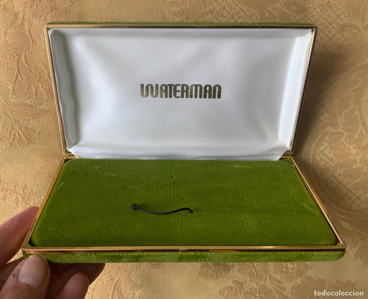 Cajas y cajitas met&aacute;licas: ANTIGUA CAJA DE TERCIOPELO WATERMAN