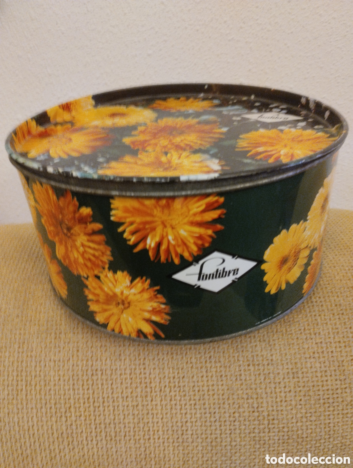 Cajas y cajitas met&aacute;licas: Lata galletas antigua Fontibre