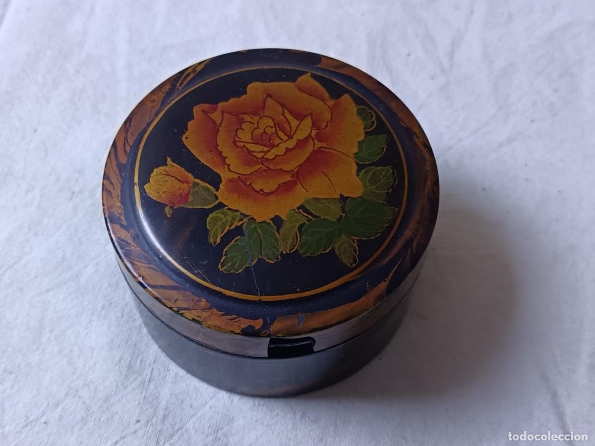Cajas y cajitas met&aacute;licas: Antigua Caja de Laca China, vac&iacute;a