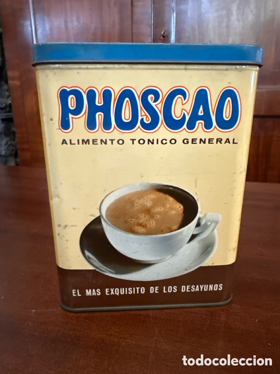 Cajas y cajitas met&aacute;licas: PHOSCAO CAJA LATA DE 1 KILO - P.V.P. 67,60 PTAS. - BARCELONA