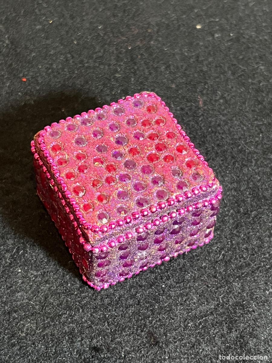 Blechdosen und Kisten: Cajita Joyero Strass Rosa Fucsia Y2K Bling Bling Alhajero Vintage Decoraci&oacute;n