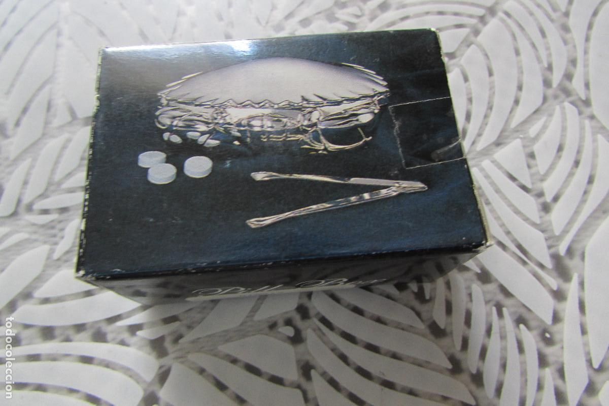 Cajas y cajitas met&aacute;licas: Pastillero vintage con forma de cangrejo - Pastillero con minipinzas - Contenedor para edulcorantes
