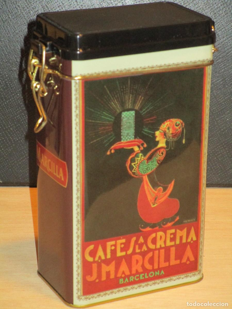 Caixas e caixinhas met&aacute;licas: CAJA MET&Aacute;LICA CAFES A LA CREMA J. MARCILLA REPRODUCCION DE LATAS CON HISTORIA- CON SUCAJA -BIEM CONS