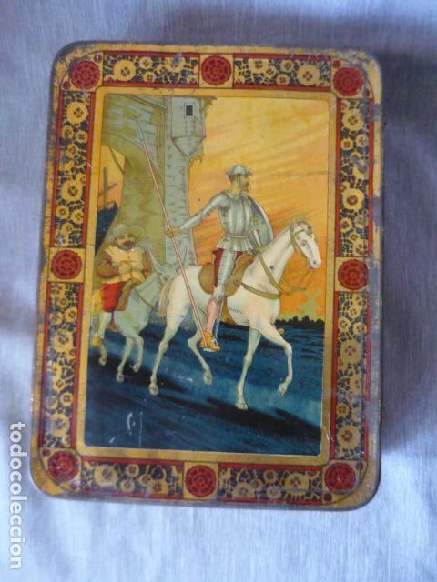 Cajas y cajitas met&aacute;licas: CAJA LATA DE AZAFRAN QUINTILIANO MAROTO VILLAFRANCA DE LOS CABALLEROS TOLEDO DON QUIJOTE 19 X 6 X 25