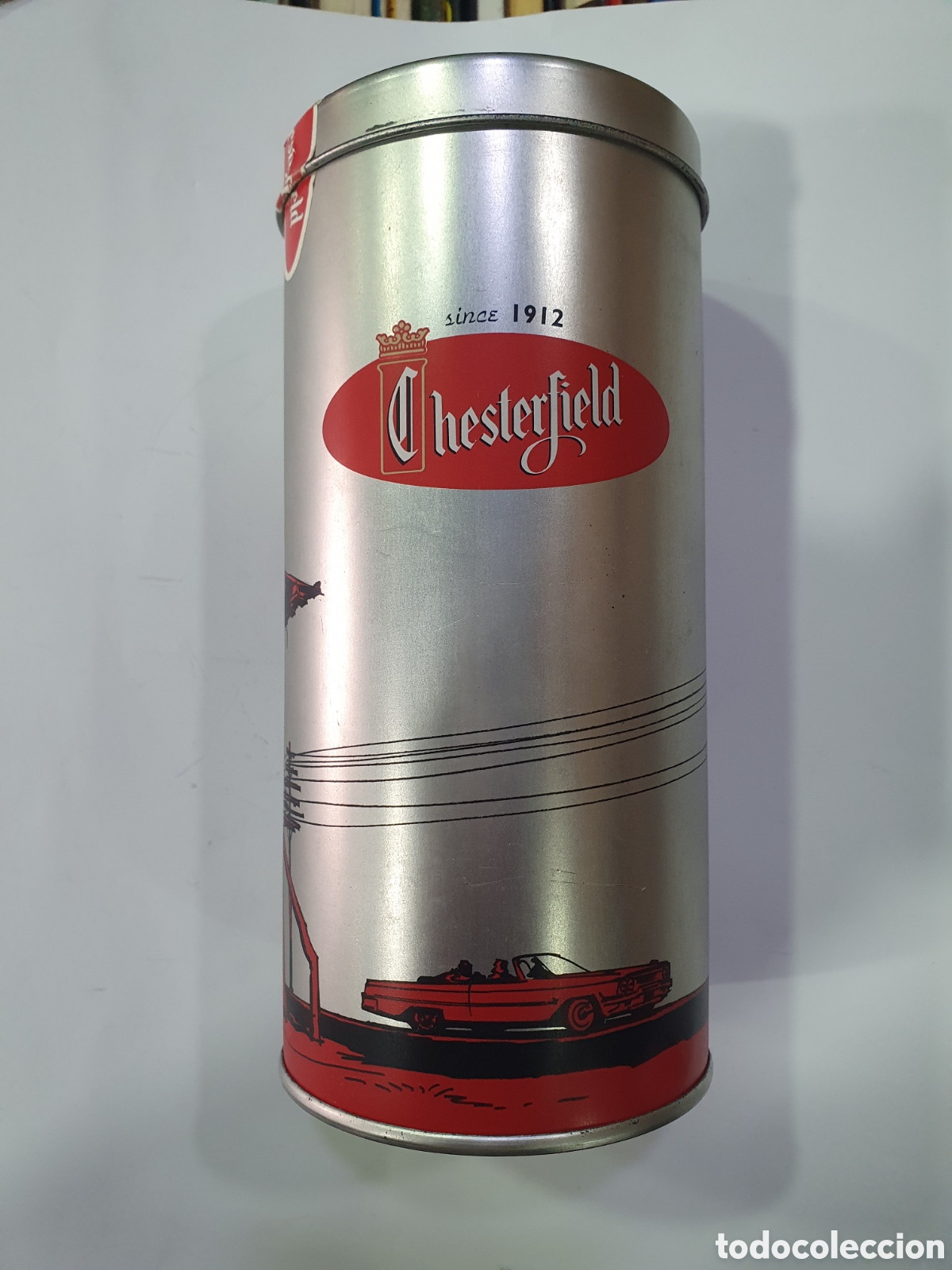 Cajas y cajitas met&aacute;licas: Lata tabaco Chesterfield. (L43) - Foto 1