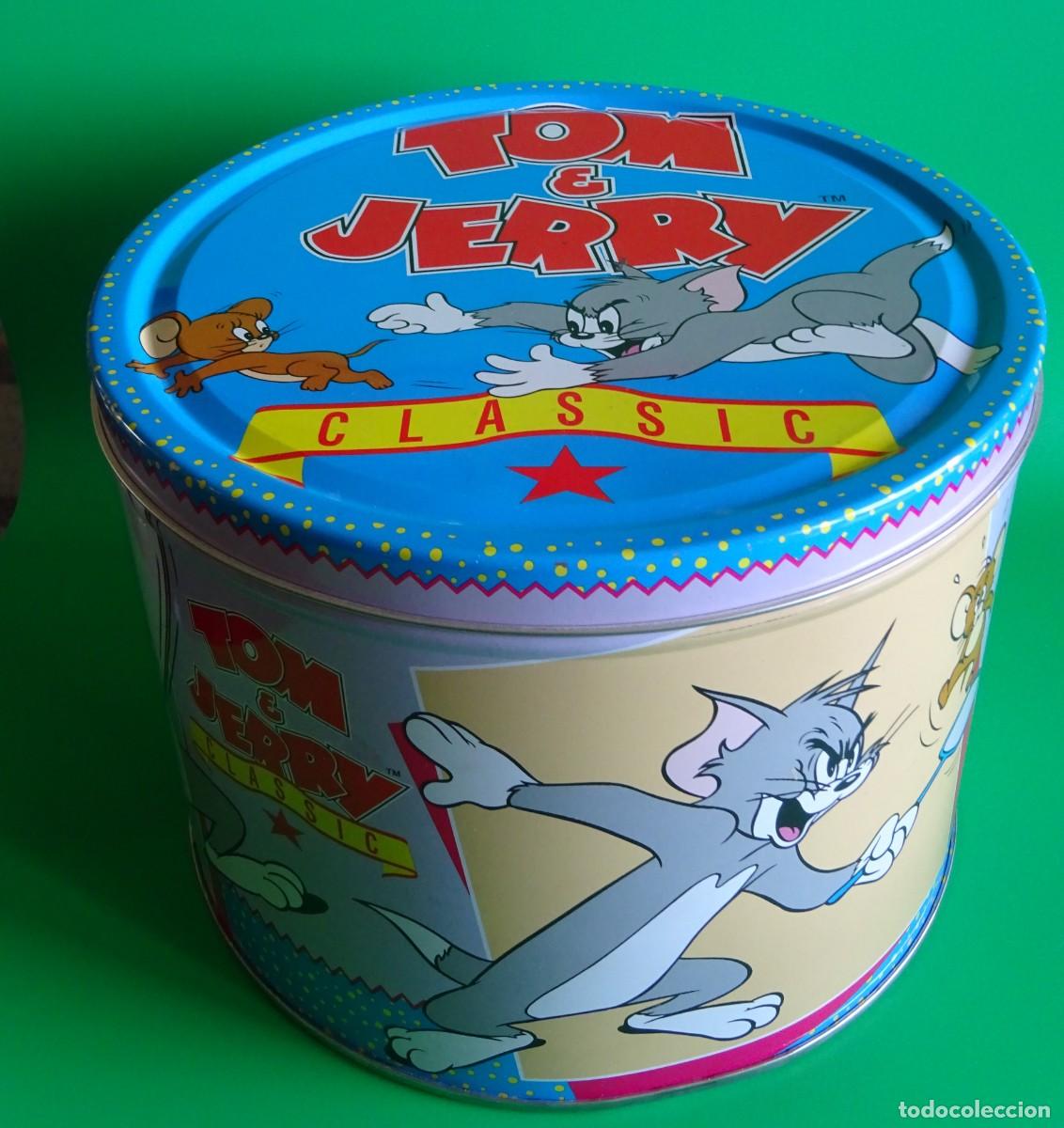 Cajas y cajitas met&aacute;licas: CAJA GRANDE HOJALATA TOM Y JERRY, A&Ntilde;O 2000, PERFECTO ESTADO