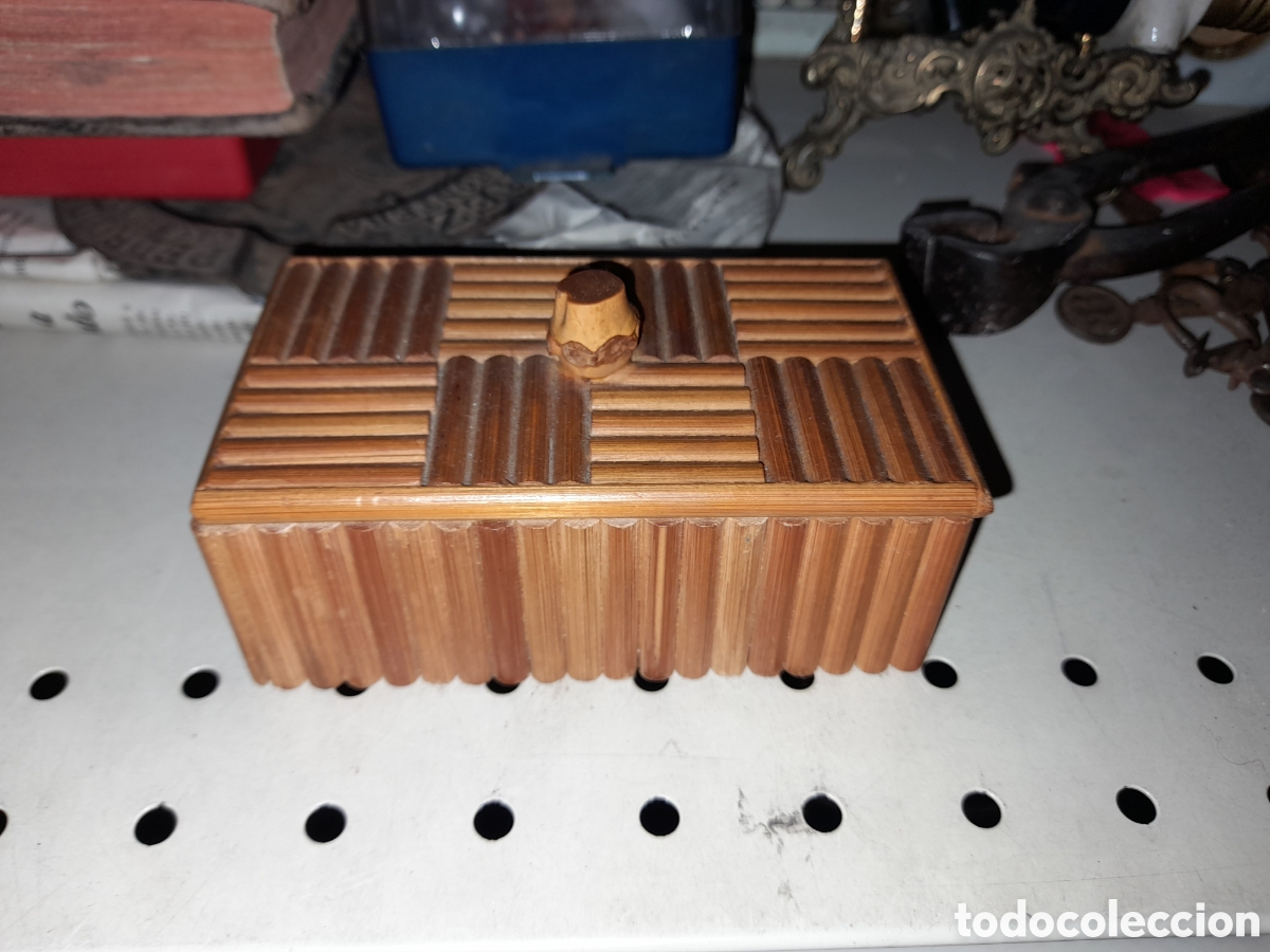 Cajas y cajitas met&aacute;licas: Cajita madera Bambu Taiw&aacute;n.