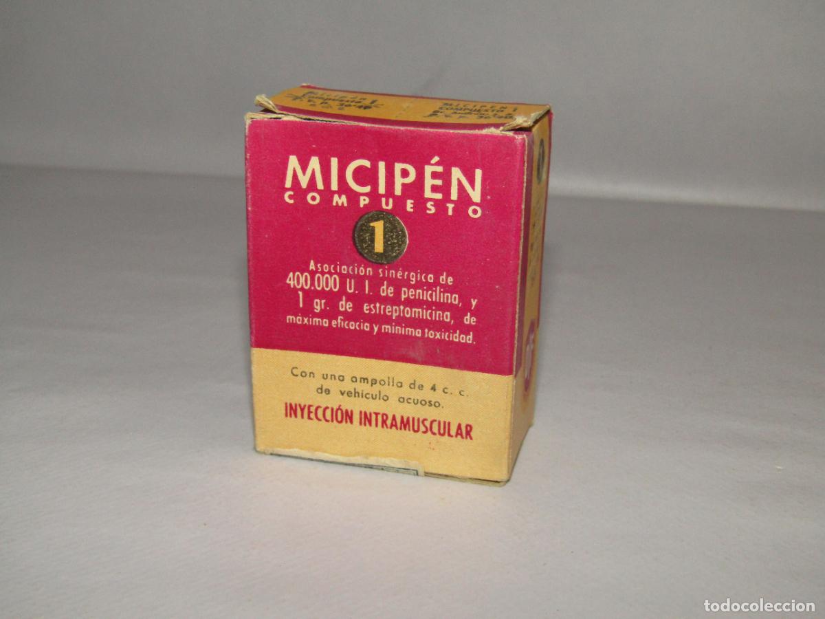 Cajas y cajitas met&aacute;licas: Antigua Caja Farmacia Medicina MICIP&Eacute;N COMPUESTO 1 de Laboratorios Dr. ANDREU A&ntilde;o 1960s.