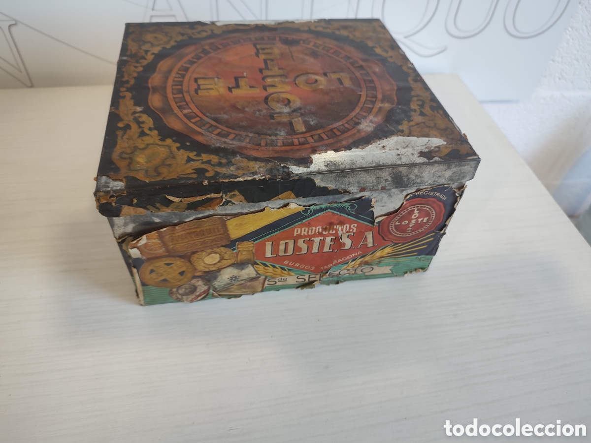 Cajas y cajitas met&aacute;licas: Magn&iacute;fica y &uacute;nica lata Galletas Lostr