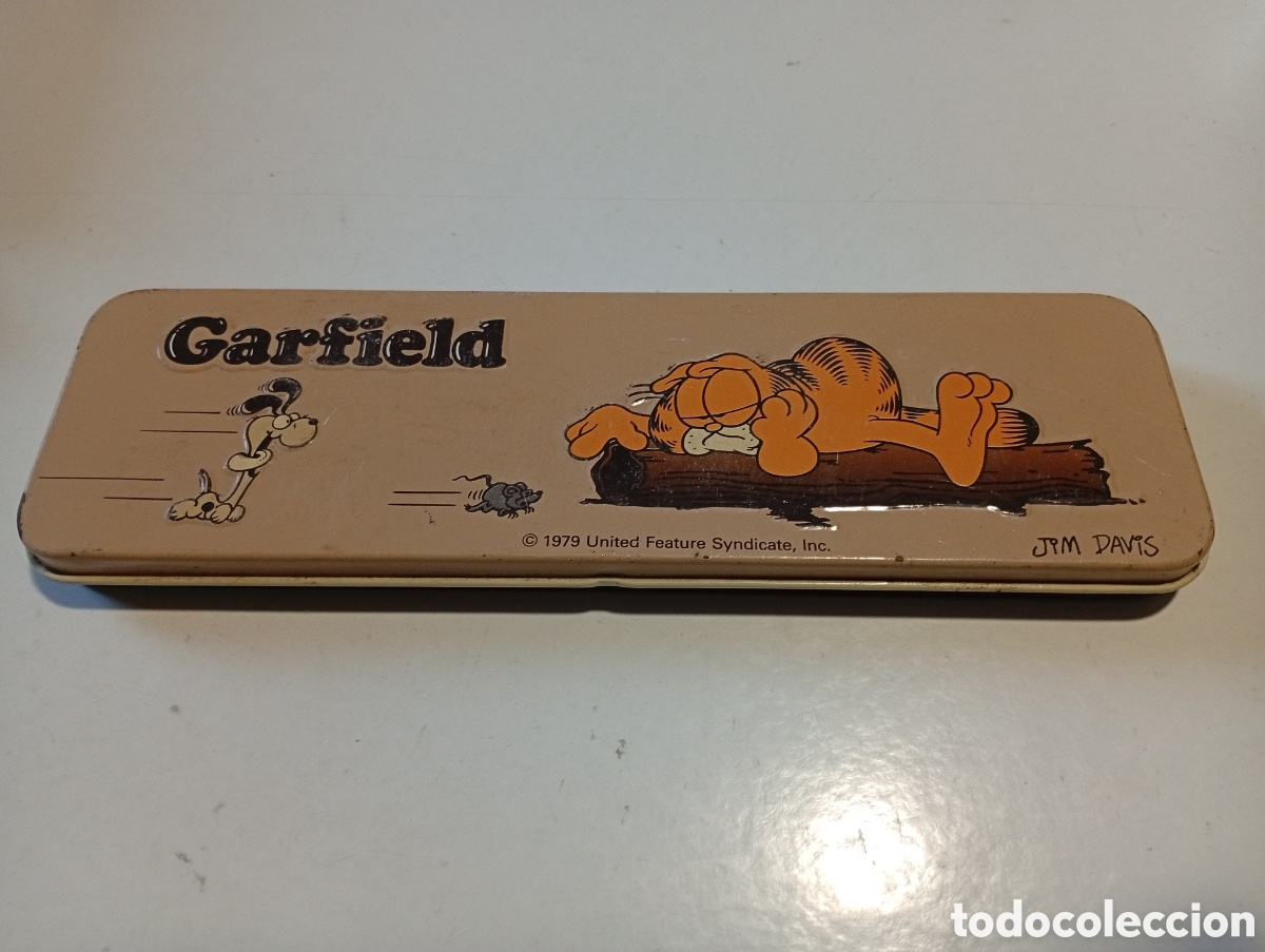 Cajas y cajitas met&aacute;licas: Caja de metal GARFIELD gato,1979