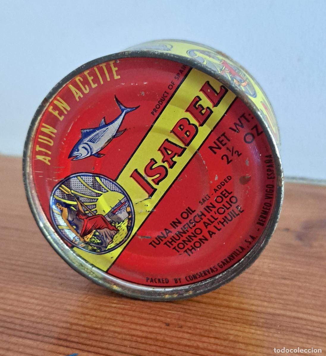 Cajas y cajitas met&aacute;licas: LATA AT&Uacute;N EN ACEITE ISABEL - CONSERVAS GARAVILLA, S.A. - 70 GRAMOS - ANTIGUA
